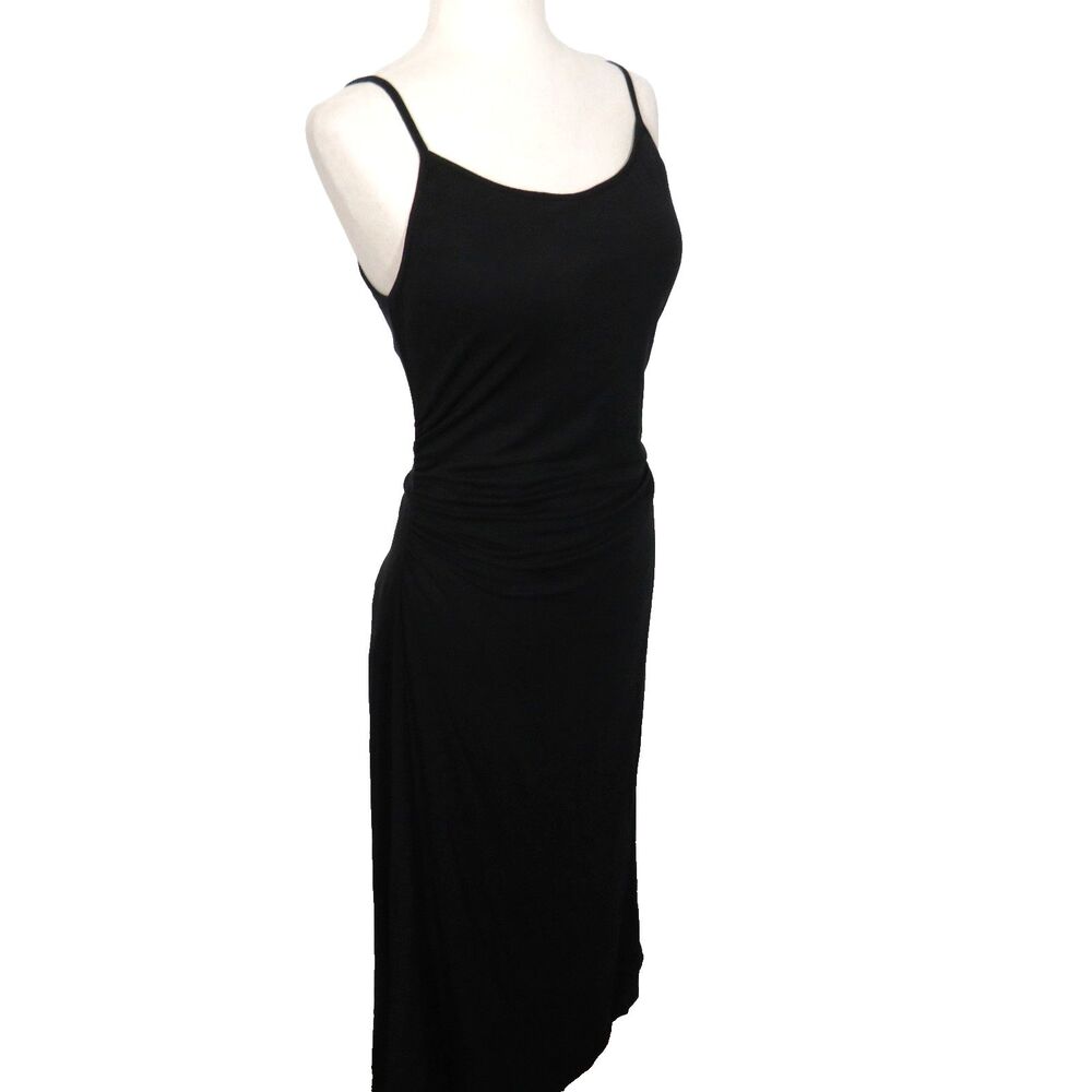 OGL Black Soft Stretchy Side Ruched Brami Maxi Dress Size XL - Picture 5 of 8